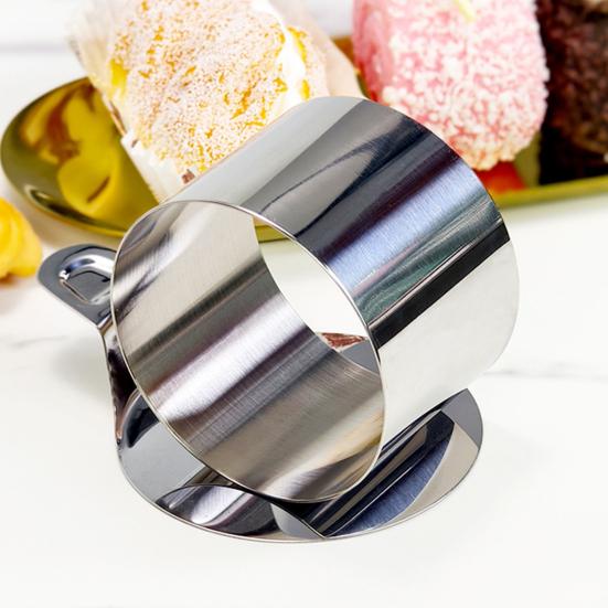 Форма для выпечки из нержавеющей стали с прессующим дном, форма "Сердце", "Круг", легко извлекаемая, форма для десерта, кухонный инструмент