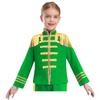 Children's 60s Rock Band Costume - British Star Style Gold Lace Top with Long Sleeves for Music Cosplay
