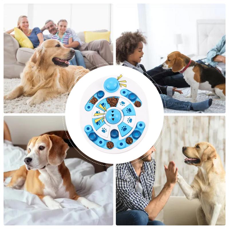 Puzzle Slow Feeder Dog Bowls Non Slip Base Maze Dish 360 Degree Rotate Slow Feeder Dog Bowls For Large Breed Pets Boredom Relief