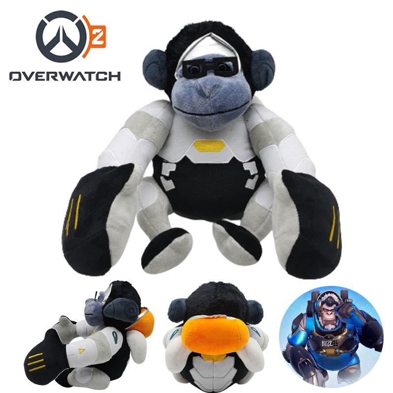 Большая плюшевая игрушка Overwatch Уинстон Горилла Кукла Рождественский подарок на день рождения 26*23см