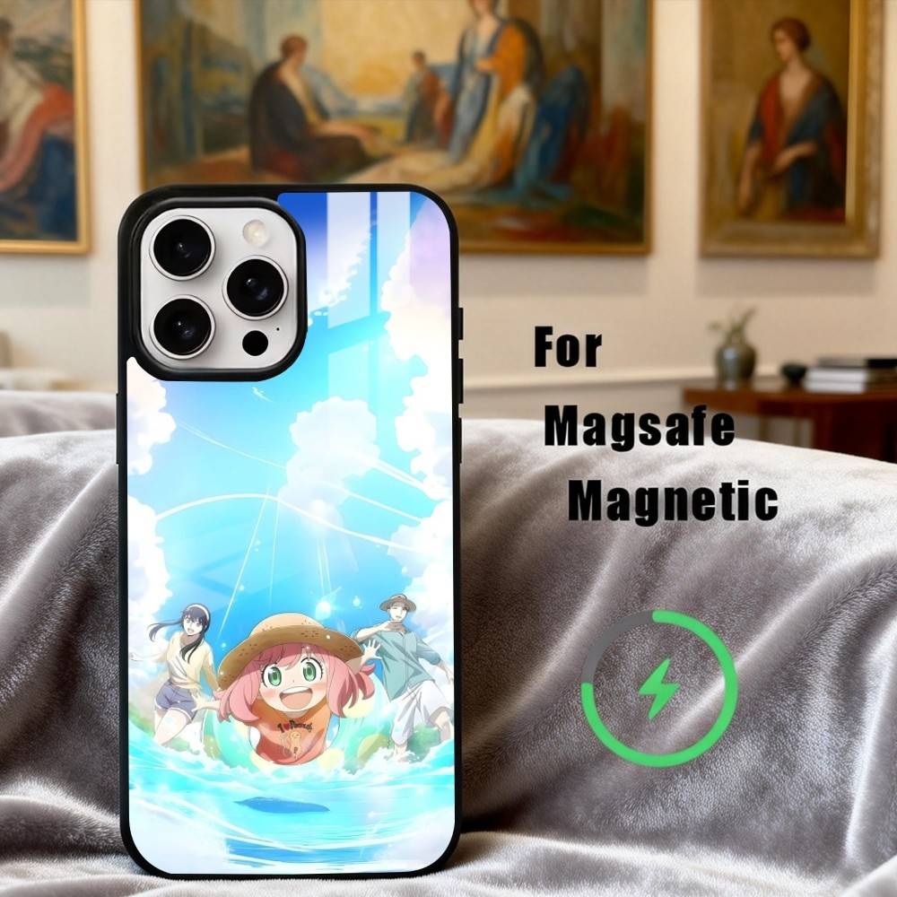 Чехол для телефона S-Spy X F-Family-Y A-Anime для iPhone 17,16,15,14,13,12,Plus,Pro,Max с магнитной беспроводной зарядкой MagSafe