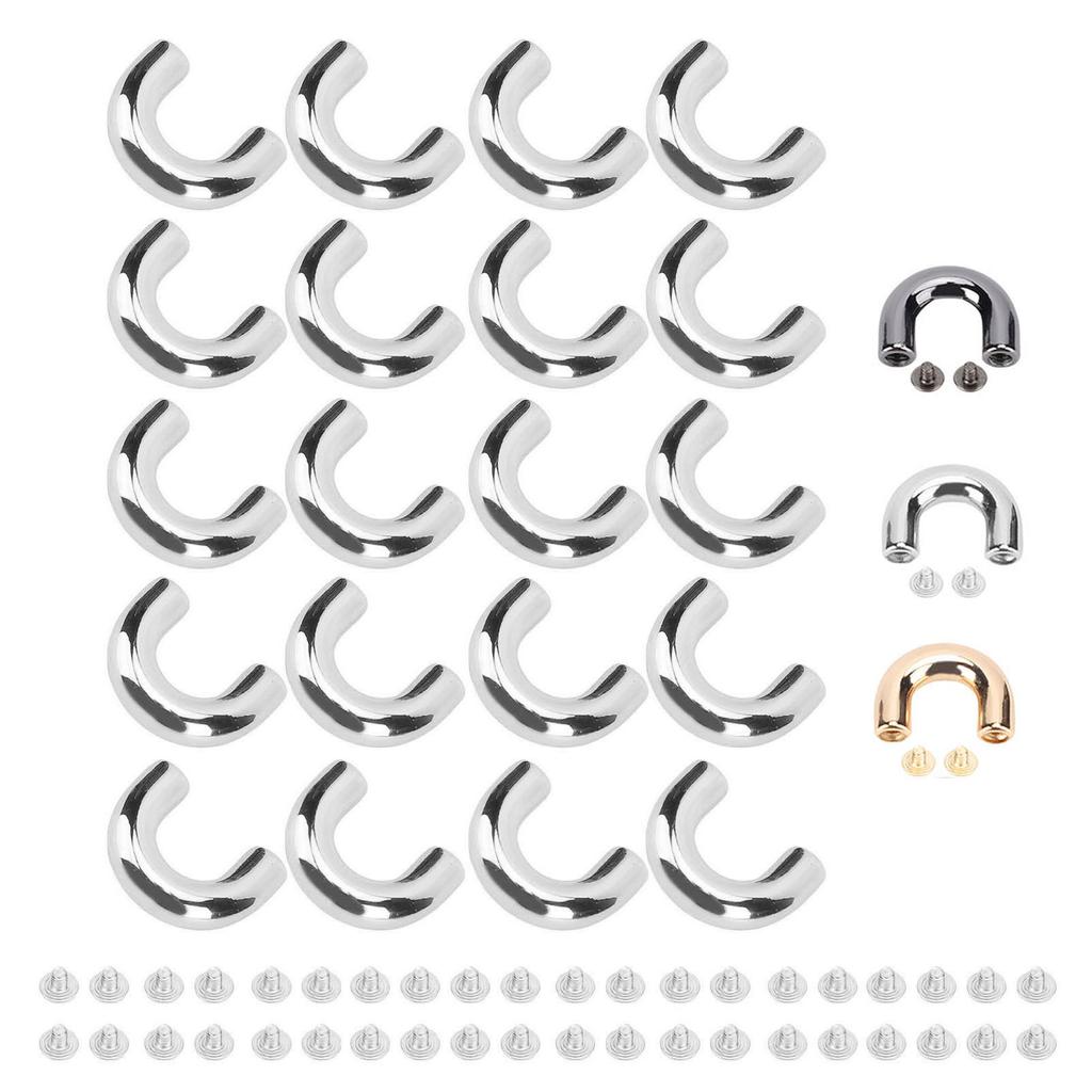 20 комплектов пряжек для арочного моста, U-образные кольца, цепные ремни, соединители из цинкового сплава, железо для сумок C