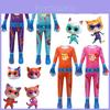 Детский комбинезон-костюм Superkitties из мягкой ткани молочный шелк, мультяшный стиль, фиолетовый, синий, розовый, оранжевый, 100см-150см/43.3-59.05дюймов