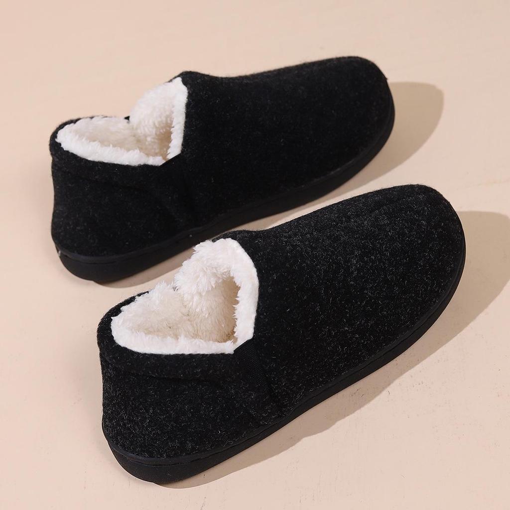 Winter Fur Collar Memory Foam Slippers: Cross-Border Comfort & Style