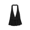 Kaslead New Arrival Women's Clothing Fashion Style Fashion Minimalist Decoration Hanging Collar Tops 0347317 250
