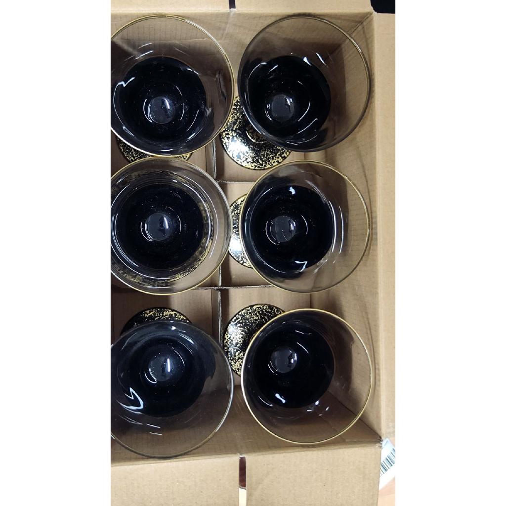 6 позолоченных стаканов для кофе Nova, цветной презентационный стакан для безалкогольных напитков 100cc