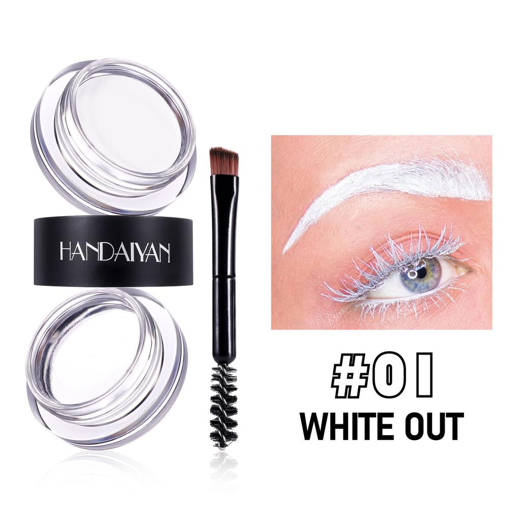 Набор бальзамов для бровей 2 в 1: водостойкие, высокопигментированные, наполненные, густые брови, в комплекте с двухсторонней щеточкой.