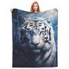 White Tiger Blanket Gifts for Adults Animal Tiger Flannel Throw Blankets Soft...