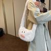 Однотонная повседневная плюшевая милая женская сумка через плечо, модная сумка через плечо, элегантная универсальная милая женская сумка