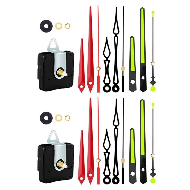 Quartzs DIY Wall Clock Movement Mechanism Battery Operated DIY Repair Parts Replacement with Clock Hands Second Hand
