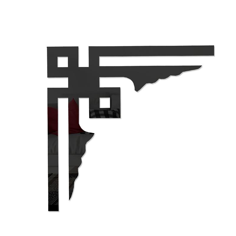 4 шт., украшение комнаты, современные настенные наклейки, угловые наклейки, акриловая линия талии, настенный декор, 3D зеркальная наклейка «сделай сам»