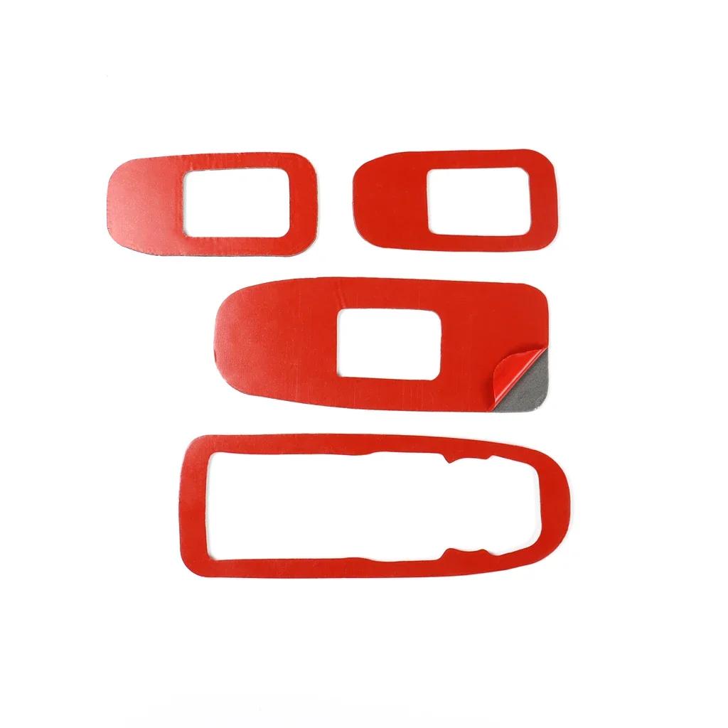 Для Cadillac XT5 2016-2019 гг. Карбоновая накладка на рамку переключателя стеклоподъемника двери автомобиля, наклейка для автомобиля, 4 шт., аксессуары для стайлинга автомобиля