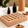 Простая деревянная подставка для бутылок с маслом на 24 отверстия, подставка для хранения бутылок с ароматерапевтическим маслом на 15 мл, подставка для хранения духов