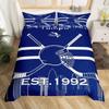 Ice Hockey Duvet Cover Helmet Skates Comforter Cover Winter Ice Sports Games Bedding Set for Boys Puck Hockey Player Quilt Cover
