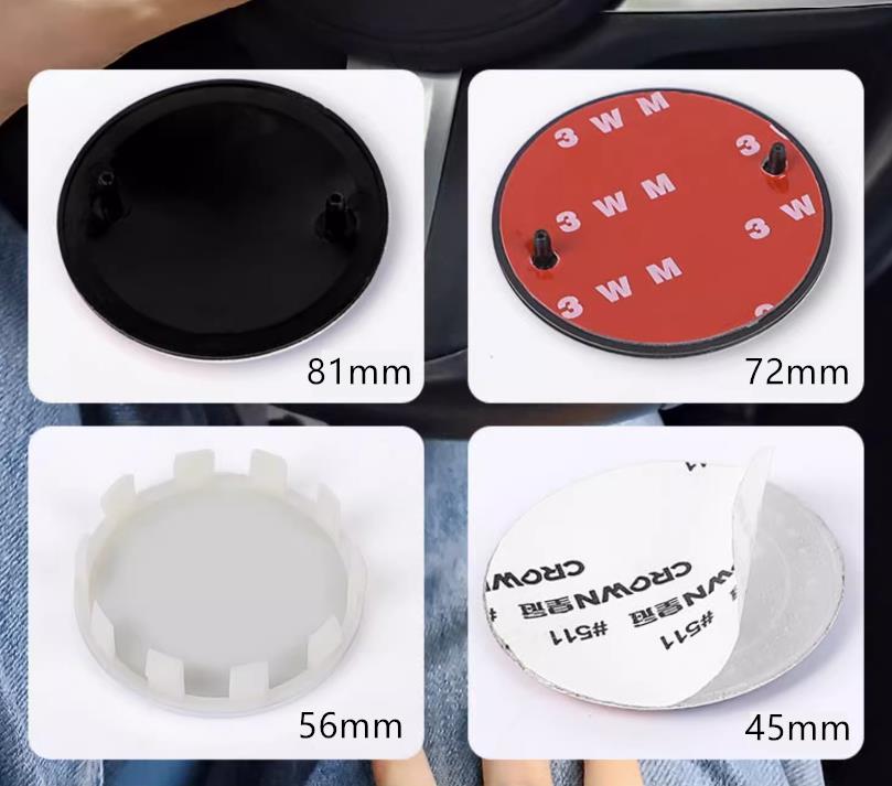 XZCZC1 For BMW 74/82/56/45mm Car Hood Front Rear Trunk Steering Wheel Emblem Badge Replacement For BMW E36 E46 E53 E90 E60 E61 E93 X1 X