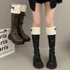 Autumn Winter Short Plush Woman Knee High Boot Fashion Butterfly-knot Knight Long Booties Botas Feminino