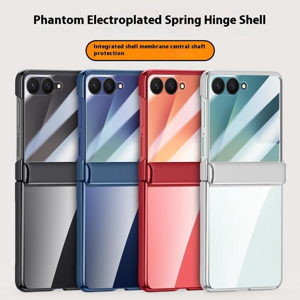 Для Samsung Galaxy Z Flip7 5G Чехол ПК+Акриловая Накладка на Телефон с Защитой Заднего Маленького Экрана Защита Шарнира