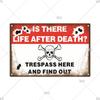 Warning Metal Sign Vintage Plaque Metal Caution Area 51 No Trespassing Retro Garden and Yard Caution Tin Sign Garage Park Decor