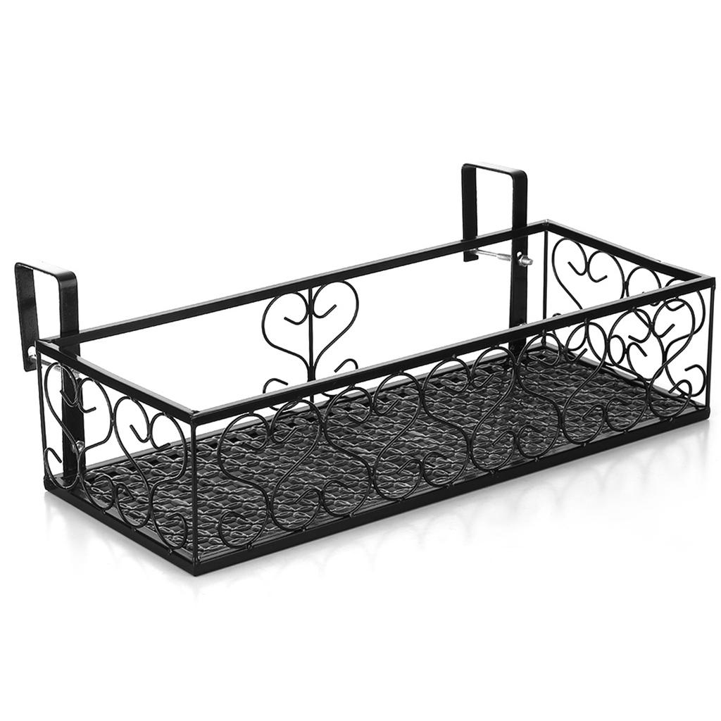 European balcony flower rack iron railing multi-layer hanging flower pot rack wall hanging green pineapple fleshy flower rack medium size l50cm