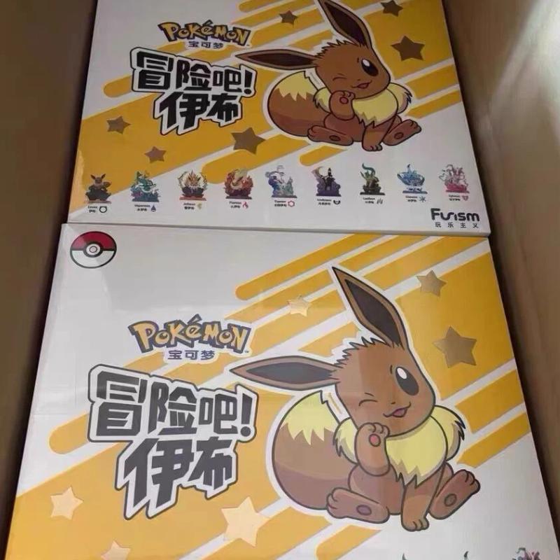 Горячая Bandai Pokemon Аниме Funism Оригинальное Приключение Семья Иви Слепой Куб Фигурка Действия Jolteon Sylveon Коллекция Детская Игрушка Подарок