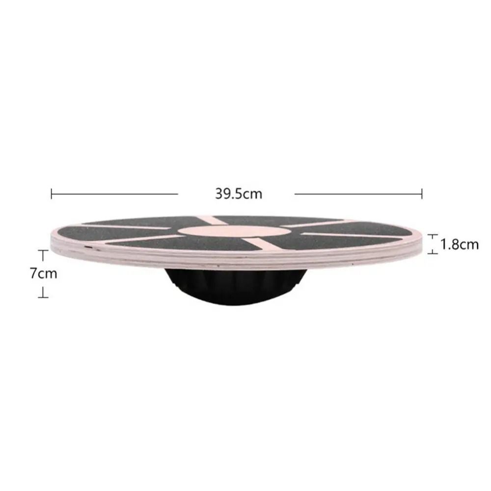 Six Sides Core Training Board Wooden Core Strength Trainer Round Balance Training Board  Office Use