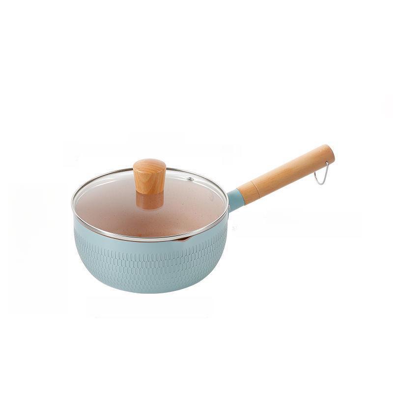 Японская каменная сковорода Майфан для снега, антипригарная сковорода, домашняя лапша, приготовление лапши быстрого приготовления, маленькая кастрюля, индукционная плита, кастрюля, маленькая кастрюля, кастрюля для молока, кастрюля