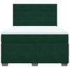 Box Spring Bed with Mattress Dark Green 140 x 190 cm Velvet