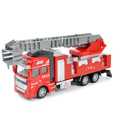 1/48 детская пожарная машина, игрушечная модель, откидной сплав, литье под давлением и игрушки, транспортные средства, подарок на день рождения для мальчика
