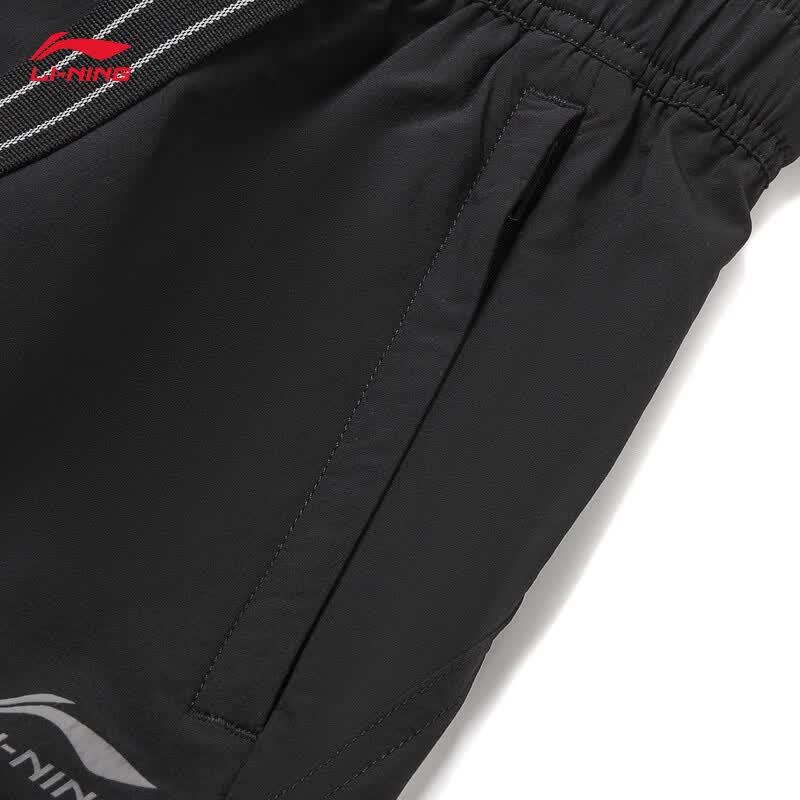 Li-Ning Мужские спортивные шорты AKSW223 с отражающими элементами, быстросохнущие, с защитой от УФ-излучения