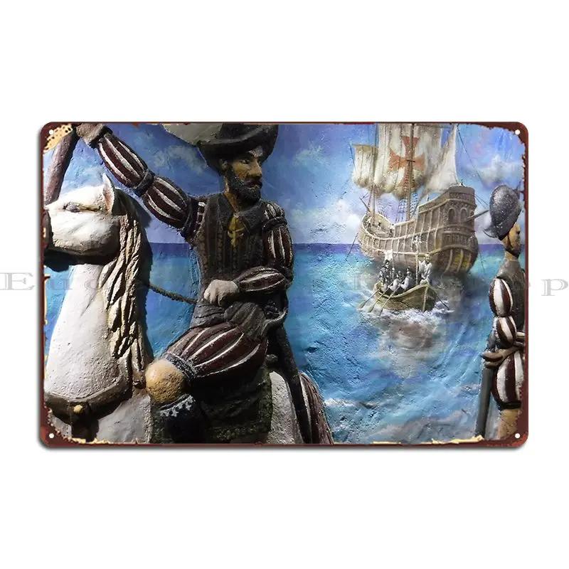 Old World Explorer Gloriagranat Metal Sign Living Room Personalized Club Garage Custom Tin Sign Poster