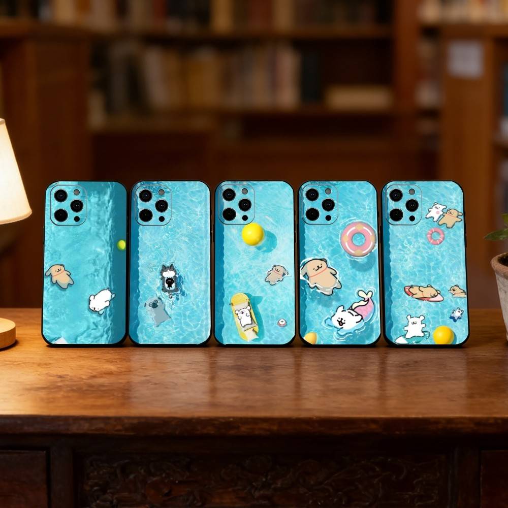 Beautiful cartoon Phone Case For iPhone 17, 16,15,14,13,12,11 Plus,Pro Max, Others Soft Black Cover