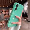 Милый Глянцевый Стеклянный Чехол Конфетного Цвета Для iPhone 17 15 16 Pro Max 14 13 12 11 Защита Камеры Ударопрочный Чехол для iPhone17