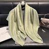 Letter Simulation Silk Scarf Women'S Simple Fashion Versatile Shawl Tencel Cotton H Silk Scarf Scarf