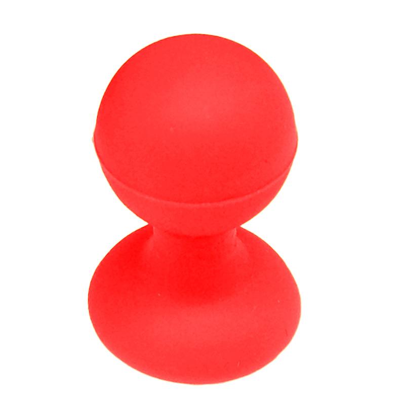 Silicone phone holder with suction cup and round head, red