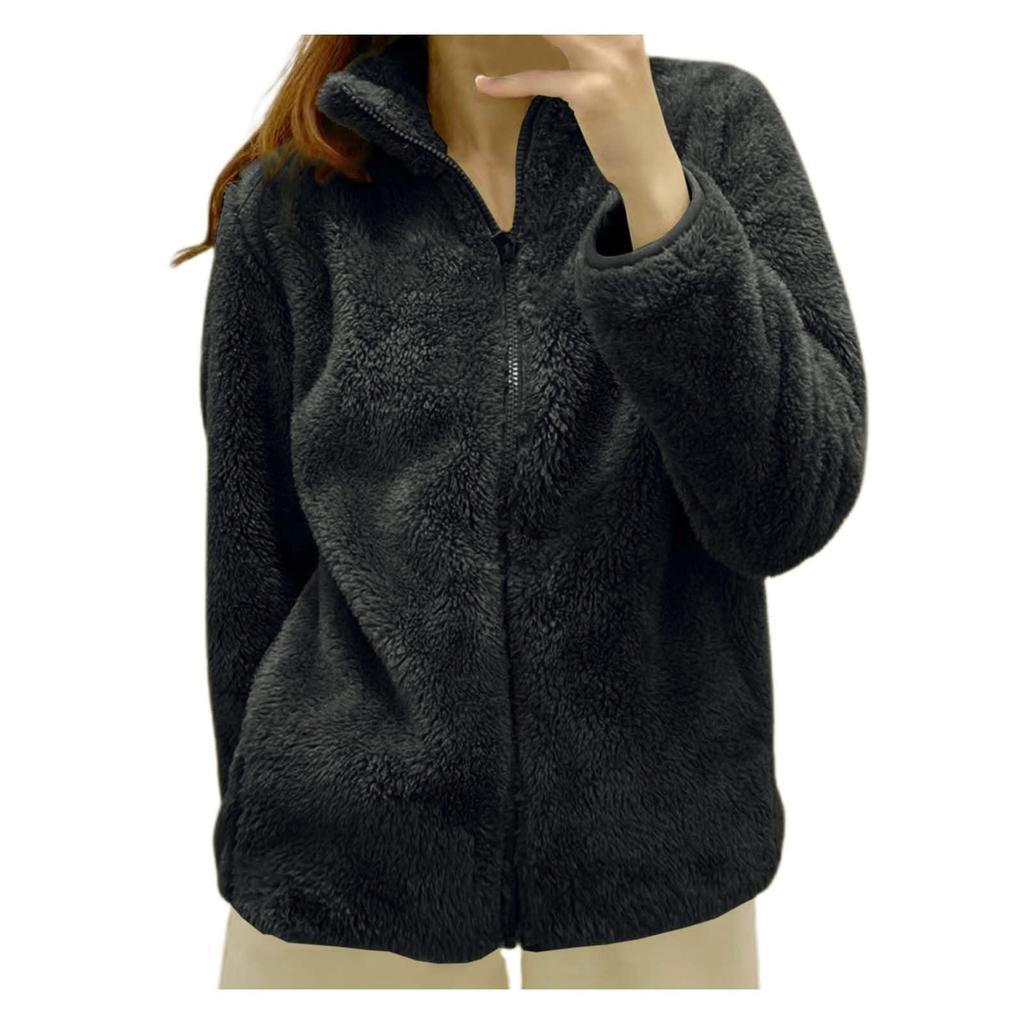 Womens Fleece Zip Up Jacket Light Fall Jackets Winter Plus Size Jackets