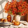 Искусственные осенние цветы для улицы, искусственные растения, устойчивые к УФ-излучению, искусственная пластиковая зелень, Хэллоуин, сад, крыльцо, патио, осенний домашний декор