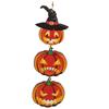 652F Halloween Door Sign Witch Pumpkin Window Door Party Background
