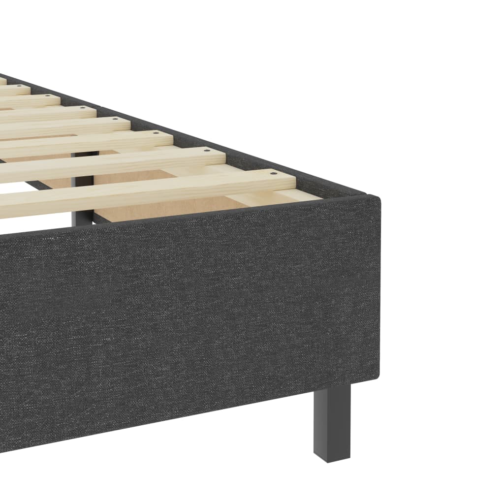 Box Spring Bed Frame Gray Fabric 100 x 200 cm