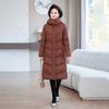 New cotton-padded clothes women's long over-the-knee winter thickened mother cotton-padded jackets slim and thin middle-aged and elderly cotton-padde