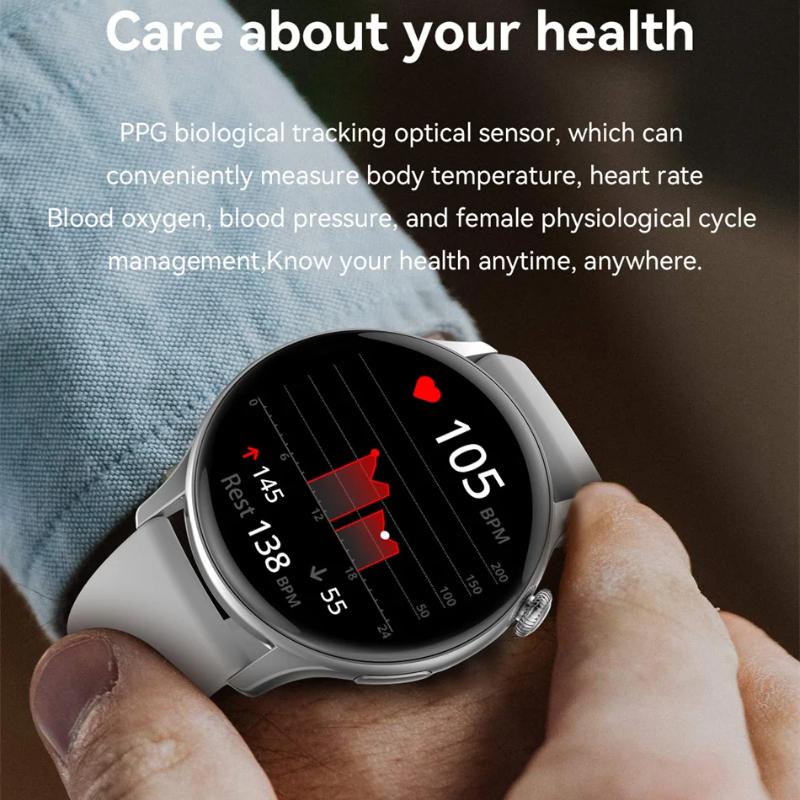 Новые умные часы 2025 года с NFC и GPS для женщин, AMOLED-дисплей с функцией Always on, звонки по BT, монитор сердечного ритма, артериального давления, фитнес-трекер, смарт-часы с HD-экраном 66*466