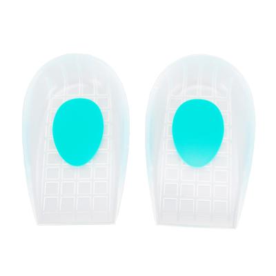1 пара силиконовых подпяточников, амортизирующих U-образные стельки половинного размера, моющиеся подушечки для поддержки пятки 