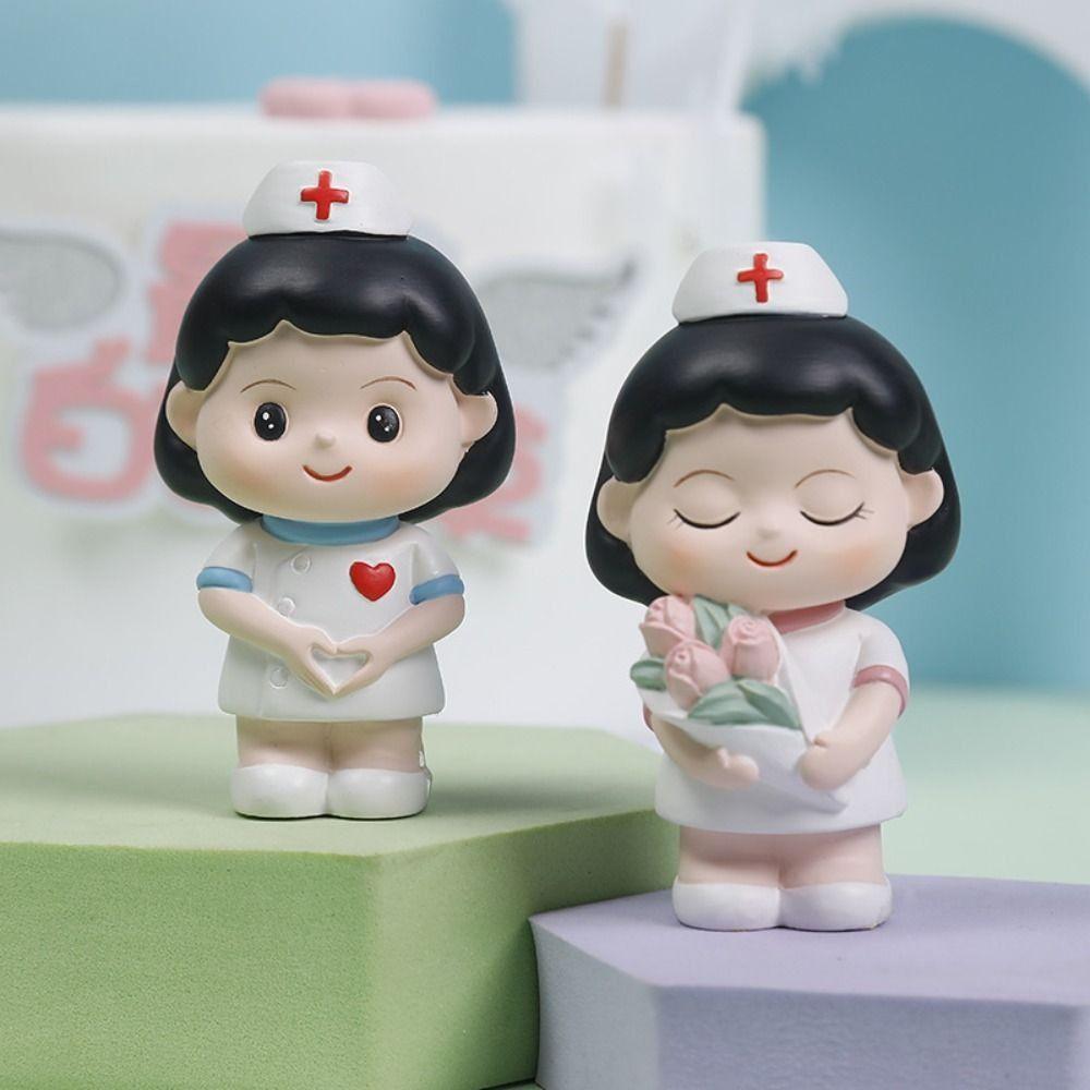 Resin Doctor Garage Kit DlY Doctor Nurse Model Statue Exquisite Doctor Nurse Figurine  Collection