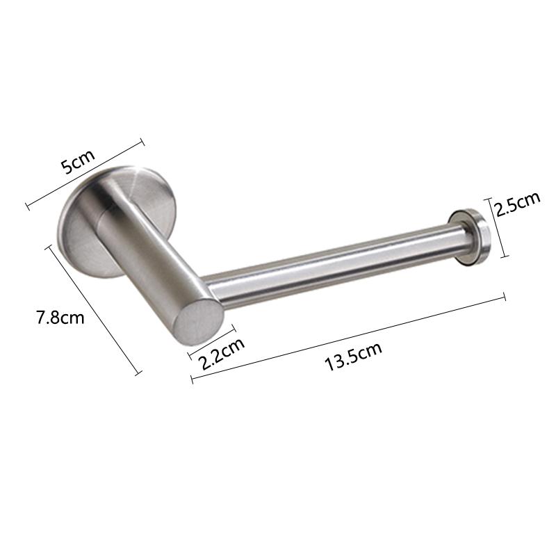 Aluminum Adhesive Toilet Roll Paper Holder Organizer Wall Mount Storage Stand Kitchen Bathroom No Drill Tissue Towel Dispenser