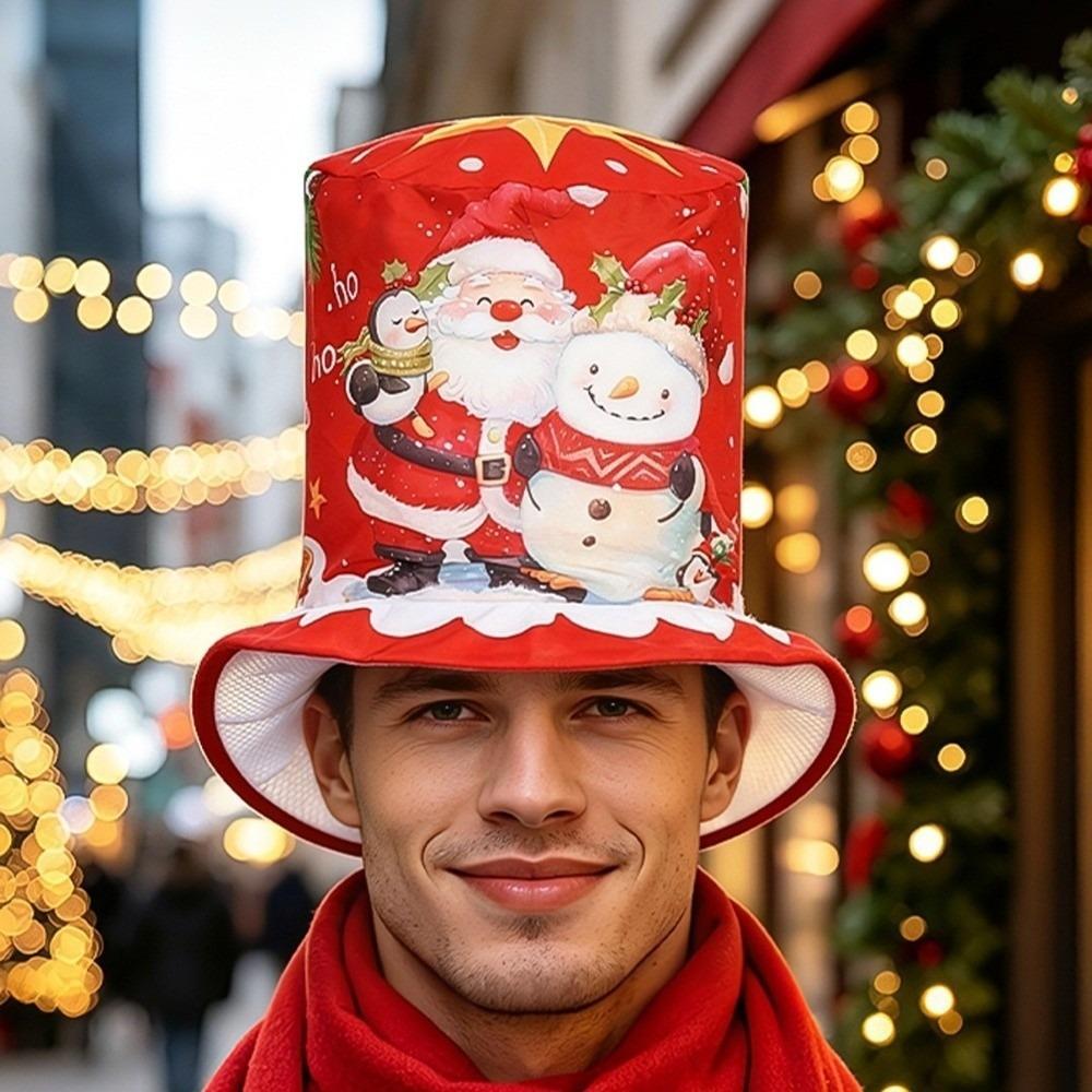 Funny Santa Claus Hat Soft Christmas High Hat Fashion Holiday Hat Christmas