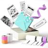 Phomemo M02S Mini Smartphone Thermal Printer Label 6 Rolls of Pocket Mobile Photo Memo Monochrome Notebook Small Bluetooth for Sticky Study Organizing