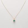 Изумрудное ожерелье с цветными драгоценностями, подвеска Emerald K10 [Moon Label] Женское [Подарочная упаковка]