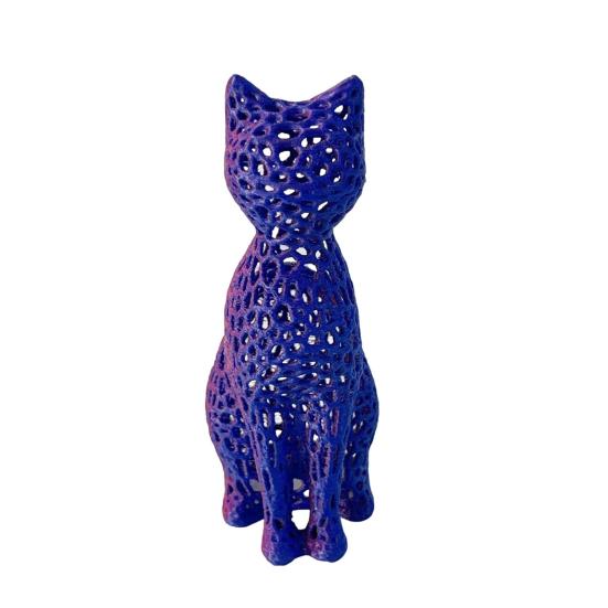 Полая статуэтка кота, коллекционная 3D-печатная фигурка кота, домашний офис, настольный котенок