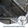 Зажимные клипсы 25 штук Оцинкованная углеродистая сталь Сеточные зажимные клипсы Фиксирующий зажим Крепеж Для установки Заводские мезонины