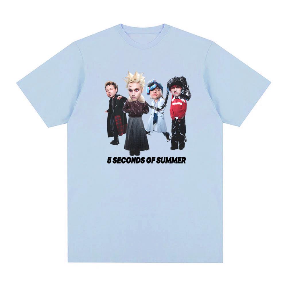 Альбом 5 Seconds of Summer NOT OKT Футболка 5SOS Гранж группа Рукав 100%Хлопок Летняя футболка Круглый вырез Одежда Высокое качество Топы