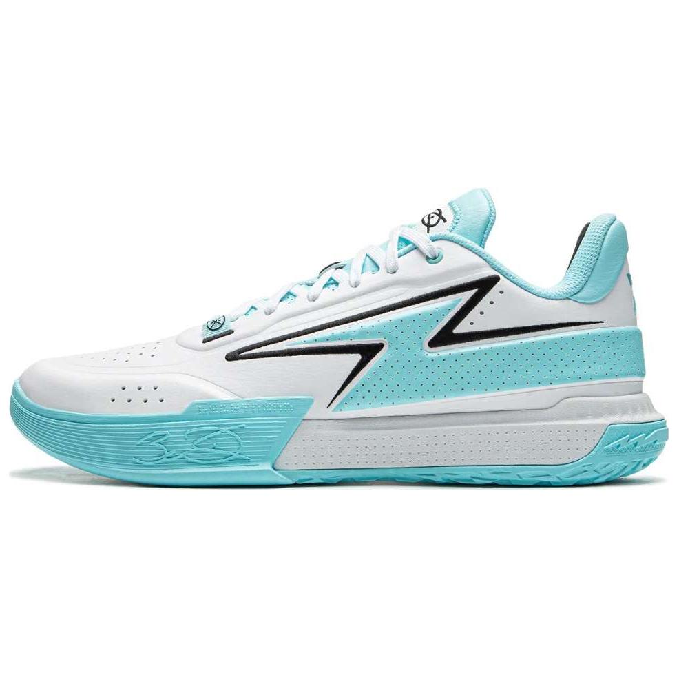 Li Ning Generation Z Wade Comfortable Versatile Non-Slip Wear-Resistant Lightweight Low-Top Basketball Shoes Men Sneaker White Blue ABPU039-4